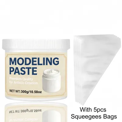Acrylic Molding Paste: 3D Texture for Canvas & Wood. For Art & Crafts Mixable with Acrylic Paint Quick-Drying & Crack-Resistant