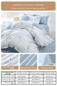 Mercury | Bộ Đồ Chăn Drap Gối Cotton Sợi Dài Siêu Mịn 60S