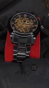 [BEST SELLER] Jam Tangan Otomatis Pria Asli Premium Lexier Original Tahan Air Automatic Mechanical Waterproof Mesin Mekanik Kaca Transparan Stainless Steel Luminous Bercahaya Jam Tangan Formal Cowok Kasual Bisnis Anti Karat Aksesoris Men Watches - JF22