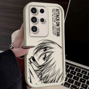 Bandai | Ốp Lưng Silicon Mềm Attack On Titan Eren Yeager Mikasa Cho Samsung Galaxy S26 S25 Edge S24 S23 Ultra S22 Plus A07 A17 A37 A57 5G - Chống Trầy Xước Chống Sốc