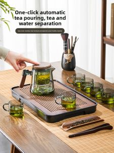 GIANXI | Home & Office Use Tea Set with Tea Tray Gungfu Tea Cup and Teapot