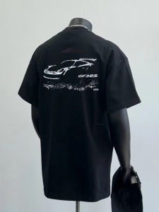 American Retro Heavyweight Pure Cotton Short Sleeve T-Shirt Mens Summer New Fashion Trend Loose Fit round Neck Half Sleeve Top