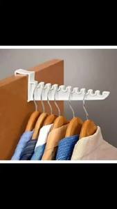 Punch-Free Foldable Wall Drying Rack Coat Hanger for Balcony Space-Saving Kitchen Organizer Hangers for Clothes Retractable