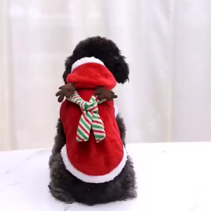 Pet Christmas Costume Dog Cat Winter New Year Santa Claus Antlers Cosplay Cute Clothes Hoodies