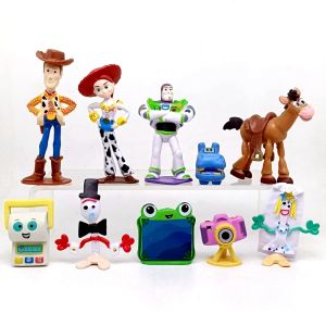 Bandai | 10 Pcs/Set Toy Story 5 Action Figures Woody Buzz Lightyear Jessie Tablet Computer PVC Model Collection Gift Toy