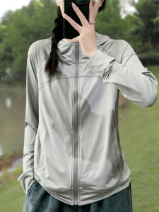 เสื้อคลุมกันแดดผ้าไหมน้ำแข็งบางๆ สำหรับผู้หญิง ฤดูร้อน 2025 ใหม่ ไซส์ใหญ่ ทรงหลวม ระบายอากาศได้ดี ปกโปโล แขนยาว ปกติ