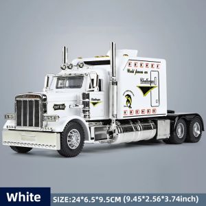 CCA | 1:24 Scale Peterbilt 389 Tractor Trailer Play Toy Truck Vehicle for Kids Lonestar Design With Functions Pre Built Semi Reali