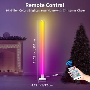 Corner Floor Lamp RGB LED Corner Lamp with Smart App and Remote Control 16 Million Colors & 200+ Scene Music Sync Color Changing