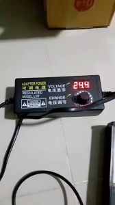 อะแดปเตอร์ 12v อะแดปเตอร์ ปรับ โวลท์ ได้AC/DC อะแดปเตอร์ อแดปเตอร์ชาร์จ ปรับโวลท์ได้ 3-12V/5A มี Volt Meter ในตัว Adapter ขนาดแจ๊ค 5.5 x 2.1MM หม้อแปลง Power