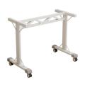 Manual Height Adjustable Table Legs with Casters Rectangular Computer Desk Rack Minimalist All-Moving Base Weight Bearing. 