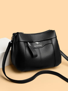 กระเป๋าสะพายข้างหนังแท้สำหรับผู้หญิง กระเป๋าถือแบบมีซิป กระเป๋าสะพายข้างทรงสี่เหลี่ยมผืนผ้าสำหรับคุณแม่ กระเป๋าสะพายข้างแบบมีซิปสำหรับวัยกลางคน