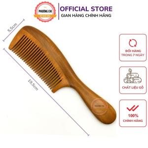 Lược gỗ thơm gép răng chuôi bầu trơn dài 195cm lược chải tóc gỡ rối - Mỹ Nghệ Phương Chi