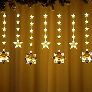 Light Moon Castle Light String Colorful Light Flashing Light String Full of Stars Raya Decoration