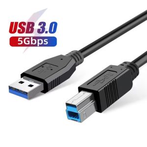 5m 3m 1.8m 1m 0.5m USB 3.0 Printer Cable 5Gbps Super Speed Data Cable for Scanner Fax Machine Printer Sync Data Cord Cable