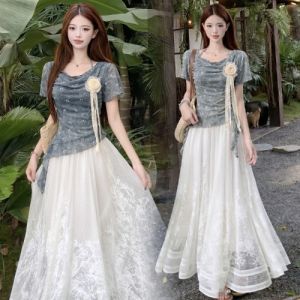 RELNLEX | Trang Phục Mùa Hè Kiểu Pháp Elegance cho Phụ Nữ Béo Đẹp
