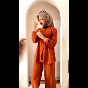 Tampil Elegan & Nyaman Dengan Setelan Crinkle Airflow INARA