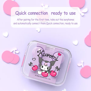 Sanrio Tai Nghe Bluetooth TWS S02 Tai Nghe Không Dây Mini Chất Lượng Thương Hiệu Thiết Kế Vỏ Trong Suốt BT5.2 Tai Nghe Bluetooth Chơi Thao Có Mic Hỗ Trợ Gọi Video Điện Thoại Di Động Thông Dụng Android