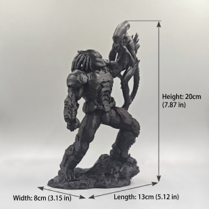 1pc hunter alien vs alien collectible figurines dark sci-fi battle art statue size 7.87in height 5.12in length 3.15in width