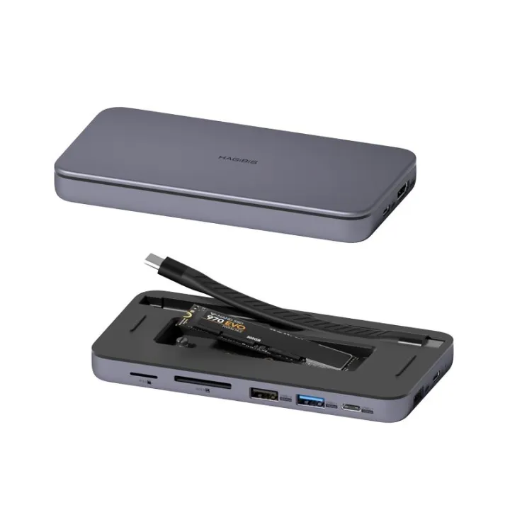 Hagibis | Type-C Expansion Hub M.2 Hard Drive Enclosure USB Converter HDMI NVMe Thunderbolt 3/4 for Laptop Macbook Pro