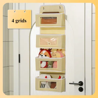 5/4/2-Shelf Hanging Storage Organizer - Behind Door Anti-Tilt 5 Large Capacity Pockets Suitable for Bedroom Bathroom