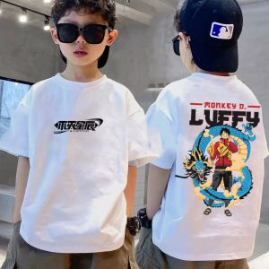 Kaos Karakter Monkey D Luffy untuk Anak Laki-laki Umur 9-16 Tahun