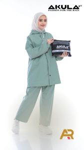 JAS HUJAN RAINCOAT Mantel Mantol Setelan Celana Pria Wanita Terbaik By AKULA Anti Rembes