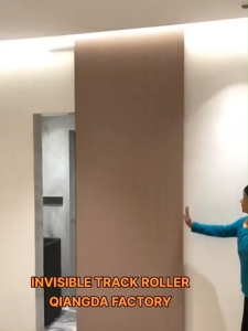 Ghost Floating Back Hidden Sliding Door Rail Set Concealed Soft Close Sliding Barn Door Track