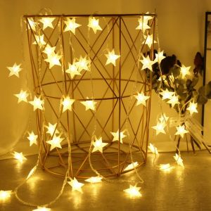 LED String Lights Outdoor Star Chain Lights Garland Lights Bulb Fairy Lights Party Home Wedding Garden Decor