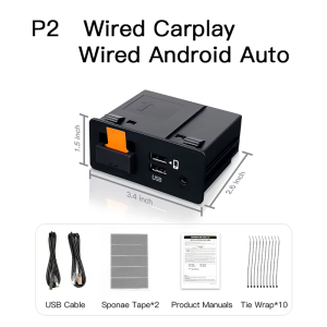 P2 Wired or P3 Wireless Carplay Android auto Adapter For Retrofit Mazda 2 3 6 CX3 CX5 CX8 MX5 USB HUB Kit TK78669U0C 00008fz34