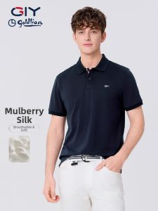 GYgoldlion | Silk Blend Men Polo Shirt