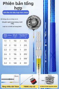 BENNUO | Mạng Đánh Cá Điều Chỉnh Dài Cứng Sợi Carbon Cho Cá Lớn