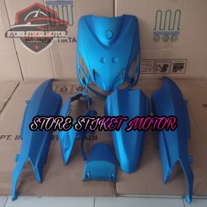 Cover body full halus yamaha mio smile biru doff