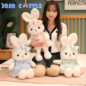 JOJO CASTLE 40/50/60/80/120cm Kawaii Rabbit Big Size Plush Toy Stuffed Animal Soft Plushie Princess Rabbit with Dress for Kids Girls Birthday New Year Gift Valentines Day Gift