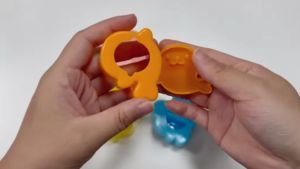 LAKOE 4pcs/Set Cetakan Bola Nasi Sandwich Mold Cetakan Nasi Bento Betunk Lucu