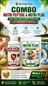Combo Dinh Dưỡng Nutri Peptide + Nutri Plus Kích Thích Ăn Mạnh Tăng Trọng Nhanh Tăng Sức Đề Kháng Cho Tôm Cá