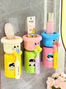 Móc Treo Bàn Chải Đánh Răng Điện Từ Tính Mới 2025 Móc Đựng Cốc Rửa Miệng Không Cần Đục Lỗ Bộ Đựng Đồ Dùng Vệ Sinh Cá Nhân