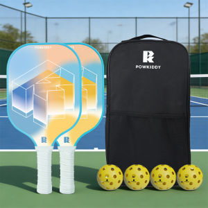 Pickleball Racket Set Iron Teflon Material | 16mm Core Thickness PP Honeycomb Core | Includes 2 Rackets 1 Bag and 4 Balls!