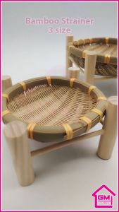 [GMRACK] BAMBOO WOVEN FRIES BAMBOO STRAINER BASKET FRUIT TRAY REFRESHMENT TRAY BAMBOO  SNACK TRAY RESTAURANT BASKET
