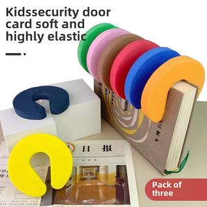 Sliding Door Anti-Clamp Hand Safety Door Stopper Door Holder Flexible Foam Kids Anti-Pressure Hand Door Seam Protection Strip Anti-Binding Clips Door Stop