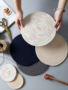 Tấm Trải Bàn Dệt Dày Cách Nhiệt Phong Cách Bắc Âu Tấm Lót Cốc Trà Tấm Lót Bát Tấm Lót Đĩa Chống Bỏng Tấm Lót Bàn Gia Đình Kiểu Nhật