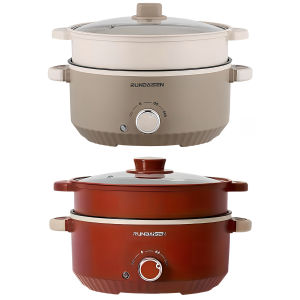 Double-Layer Electric Cooking Ramen Cooker Non-Stick Coating Multifunctional Electric Cooker 4.5L Capacity for Steaming Boiling Stewing Hotpot