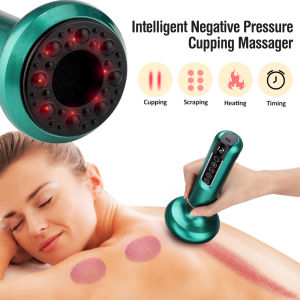 Hailicare | 6/12 Speed Electric Cupping Massager Vacuum Suction Cup GuaSha Anti Cellulite Beauty Health Scraping Infrared Heat Body Slimming