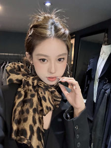 Bali Lụa Khăn Quàng Cổ In Da Báo Y2K /Năm 2000 Millennium Gợi Cảm Bé Gái Mùa Xuân Mùa Thu Khăn Choàng Cổ Ấm Áp Có Cảm Giác Khí Quyển Mỏng Phong Cách Hàn Quốc Trang Trí