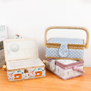 QINGPIN | Practical High-end Multi-functional Cotton Fabric Sewing Supply Storage Box