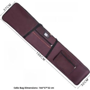 Thickened Cotton Fleece Lined Travel Guzheng Instrument Bag Specialized Protective Case for Outdoors Music Gear Storage
