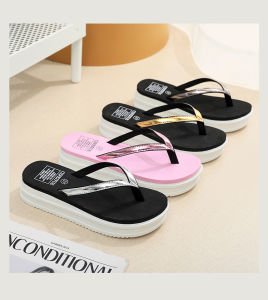 Dép Quai Hậu Đế Dày Mùa Hè Cho Nữ Đế Cao Gót Chống Trượt Ngoài Trời Thường Ngày Đế PVC Dép Xăng Đan PU