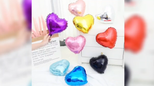 6pcs Heart-Shaped Balloons for Wedding Party Decoration 10-18 Inches Size Variety - Set