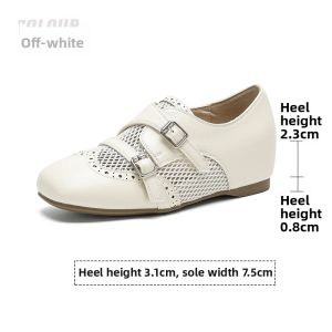 Josiny | Breathable Hollow New Womens Loafers with Internal Height Increase