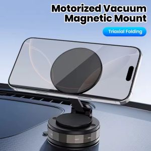 Newest 360 Degree Rotating Magnetic Mobile Phone Holder Vacuum Suction Cup Strong Magnetic Adsorption Car Phone Stand
