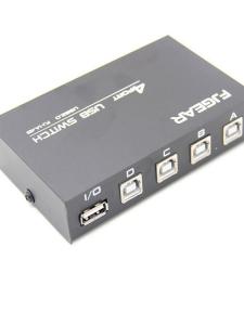 Obi 1A4B Printer Sharing Switcher 4-Port USB Manual Print Switch 4 in 1 out Digital Accessories Home Theater Audio Video